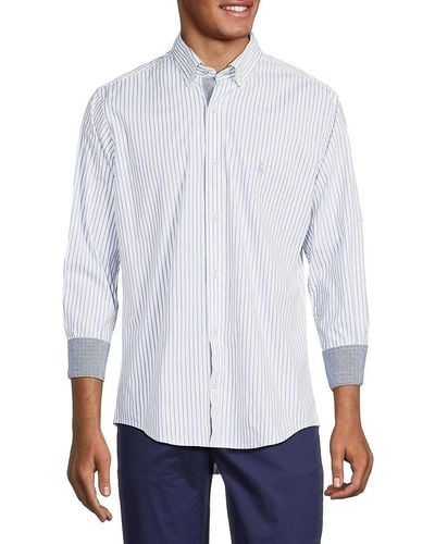 Tailorbyrd Striped Shirt - White