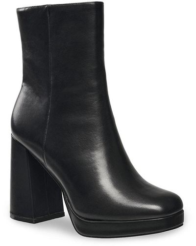 French Connection Gogo Block Heel Ankle Booties - Black