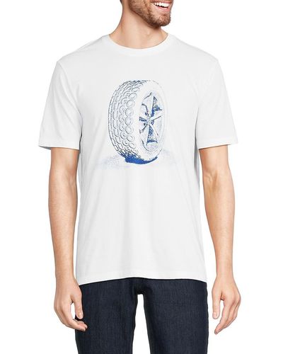 HUGO Deninsolo Tire Graphic Tee - White