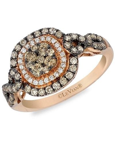 Le Vian Chocolatier® 14k Strawberry Gold®, Diamond® & Vanilla Diamond® Ring - White