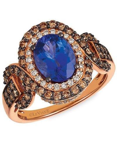 Le Vian 14k Strawberry Gold®, Blueberry Tanzanite®, Chocolate Diamonds® & Vanilla Diamonds® Ring