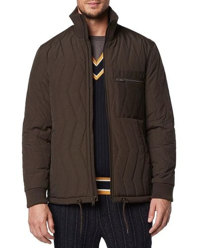 Andrew Marc Floyd Zigzag Quilted Jacket - Brown