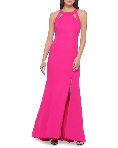 Vince Camuto Front Slit A-line Gown - Pink