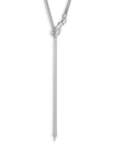 John Hardy Classic Chain Mini Lariat Necklace - White