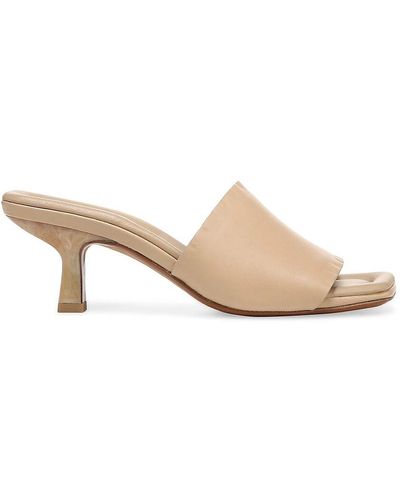 Vince Ceil Mafalda 57mm Leather Mules - Natural