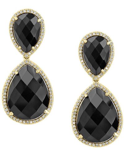 Effy 14K, & Diamond Drop Earrings - Black