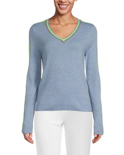 Lisa Todd Tipped Wool & Cashmere Jumper - White
