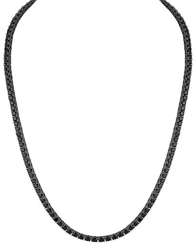 Esquire Ruthenium Plated Sterling & Spinel Tennis Necklace - Metallic
