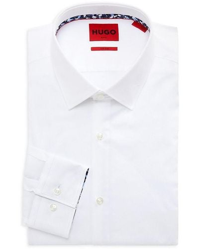 HUGO Koey Slim Fit Dress Shirt - White