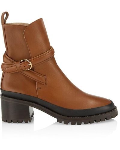 Ulla Johnson Lennox Leather Ankle Boot - Brown