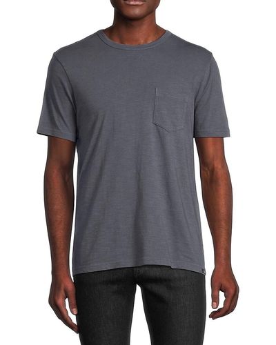 Faherty Pocket Crewneck T Shirt - Grey