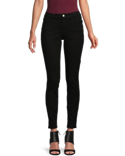 Peserico Le Color Mid Rise Skinny Ankle Jeans - Black
