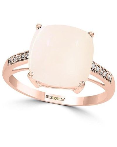 Effy October Opal & Diamond 14k Rose Gold Ring - Pink