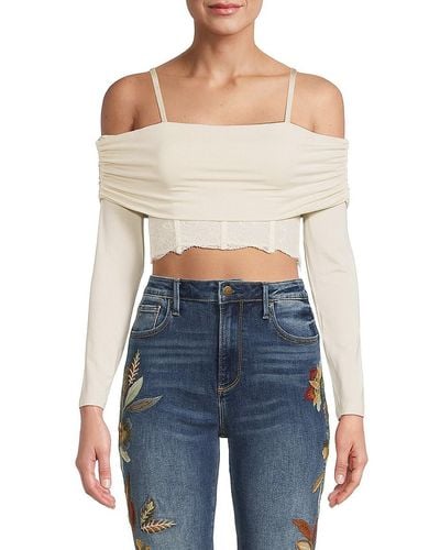 Jonathan Simkhai Sheena Corset Crop Top - Blue