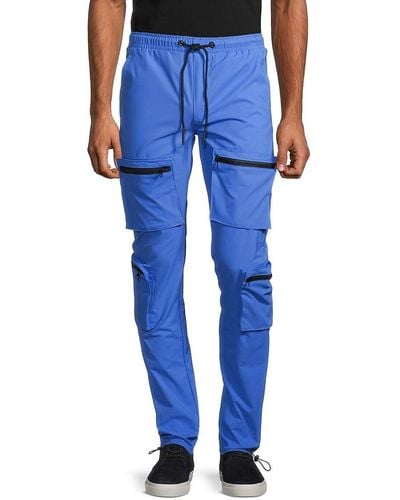 American Stitch Drawstring Cargo Pants - Blue