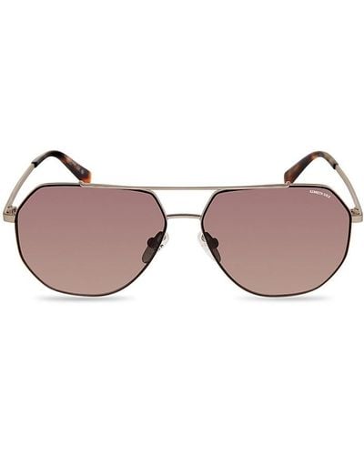 Kenneth Cole 59mm Aviator Sunglasses - Pink