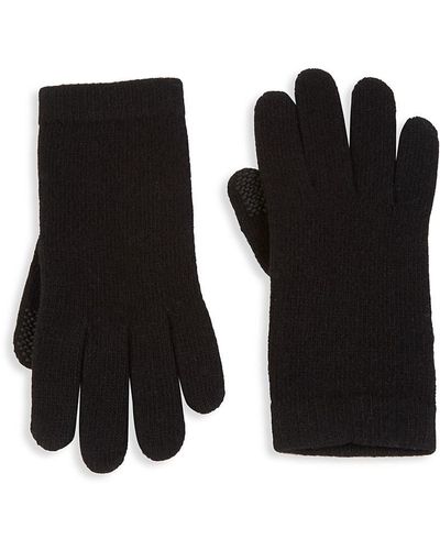 Portolano Knit Cashmere Tech Gloves - Black