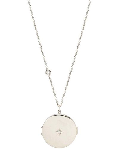 Zoe Chicco Lockets, Padlocks & Dog Tags 14k White Gold & 0.13 Tcw Diamond Pendant Necklace