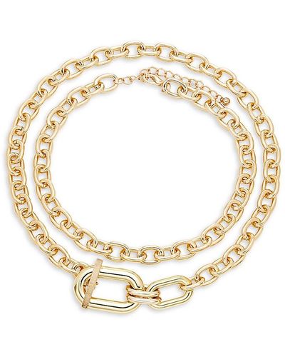 Luv Aj 14k Yellow Goldplated Chunky Chain Necklace - Metallic