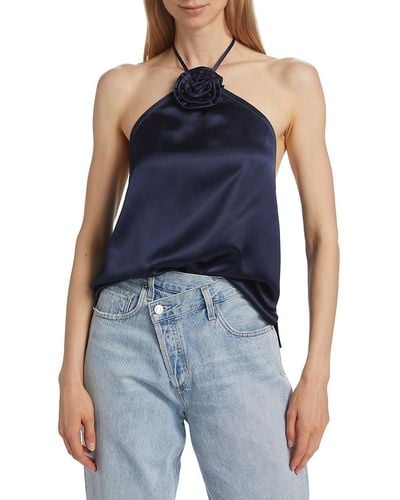 Cami NYC Thandar Satin Rosette Camisole - Blue