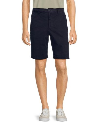 French Connection Flat Front Chino Shorts - Blue