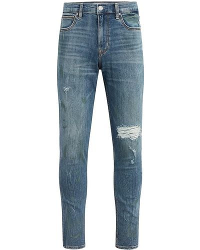 Hudson Jeans Zack Distressed Skinny Jeans - Blue