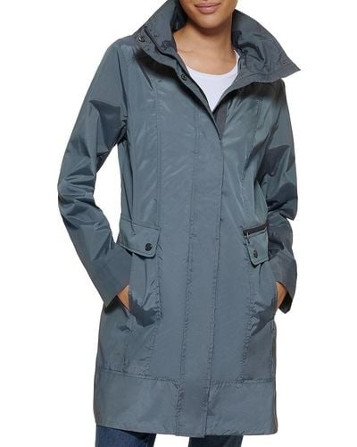 Cole Haan Packable Raincoat - Blue