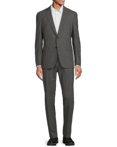 BOSS Slim Fit Virgin Wool Blend Suit - Grey