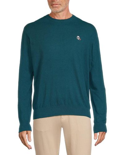 Robert Graham Drifters Classic Fit Linen Blend Jumper - Green