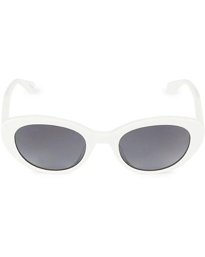 Kate Spade Crystal 51Mm Oval Sunglasses - White