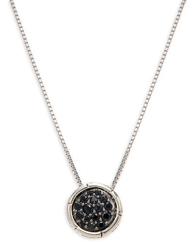 John Hardy Sterling Silver & Treated Black Sapphire Necklace - White