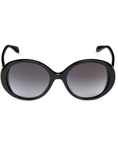 Alexander McQueen 57mm Oval Sunglasses - Black