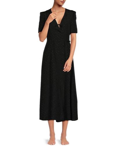 Sleeper Lola Midi Wrap Dress - Black