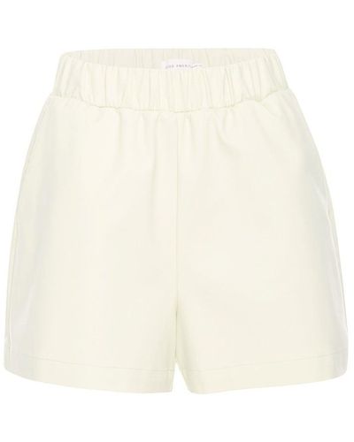GOOD AMERICAN Better Than Leather Drawstring Shorts - White