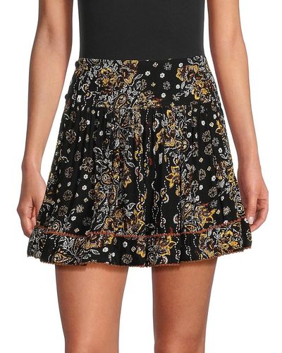 Poupette 'Amora Floral Mini Skirt - Black