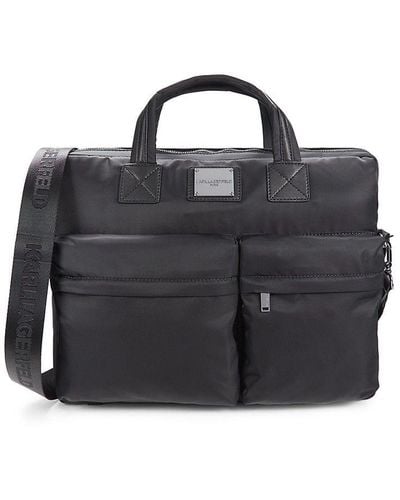 Karl Lagerfeld Logo Laptop Bag - Black
