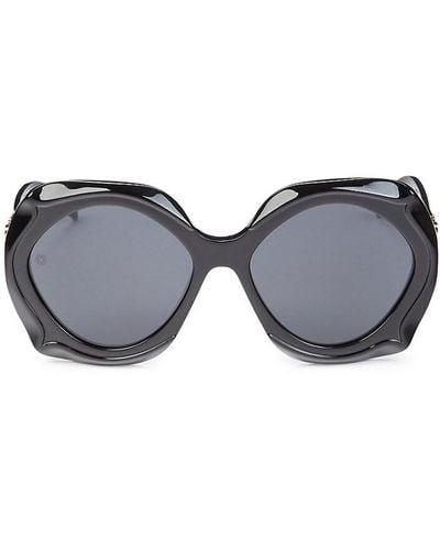 Elie Saab 58mm Oversized Sunglasses - Black