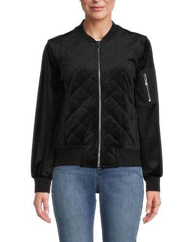 Calvin Klein Quilted Bomber Jacket - Black