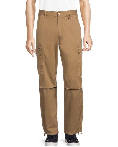 Karl Lagerfeld High Rise Cargo Pants - Natural