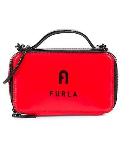 Furla Logo Camera Crossbody Bag - Red