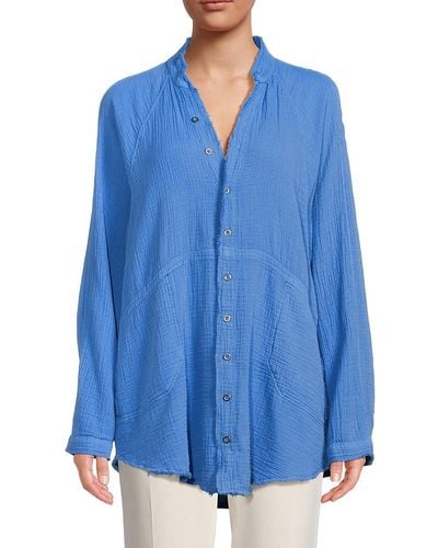 Free People Daydream Oversized Top - Blue