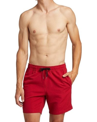 Saks Fifth Avenue Saks Fifth Avenue 'Classic Swim Shorts - Red