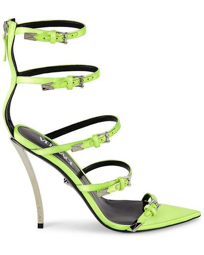 Versace Gladiator Stiletto Sandals - Green
