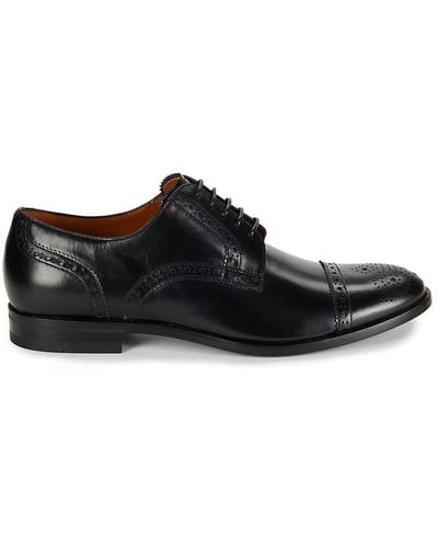 Bally Perforated Leather Oxford Shoes - Black