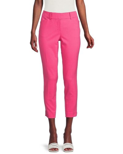 Tommy Hilfiger Solid Cropped Trousers - Pink