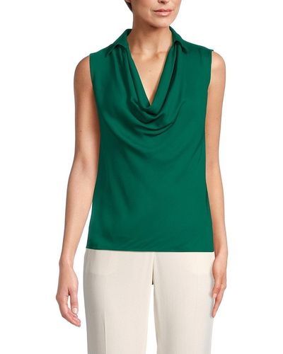Reiss Ameliee Cowl Neck Top - Green