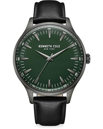 Kenneth Cole Classic 43Mm Leather Strap Watch - Green
