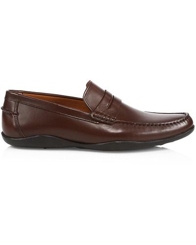 Harry's Of London Basel 3d Leather Penny Loafers - Brown