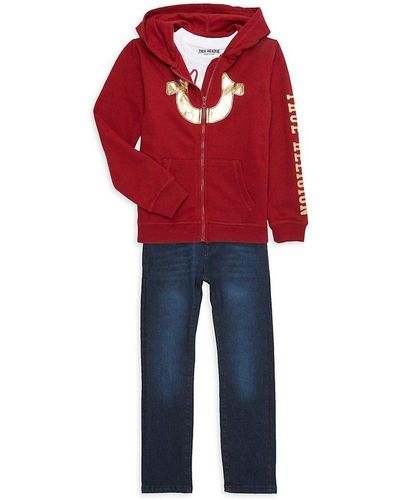 All red true hot sale religion sweat suit