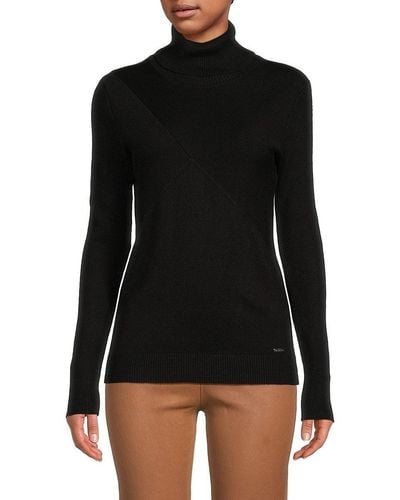 Calvin klein best sale black turtleneck sweater